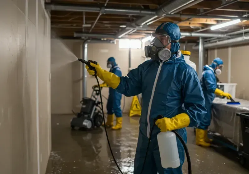 Basement Sanitization and Antimicrobial Treatment process in Benton County, WA